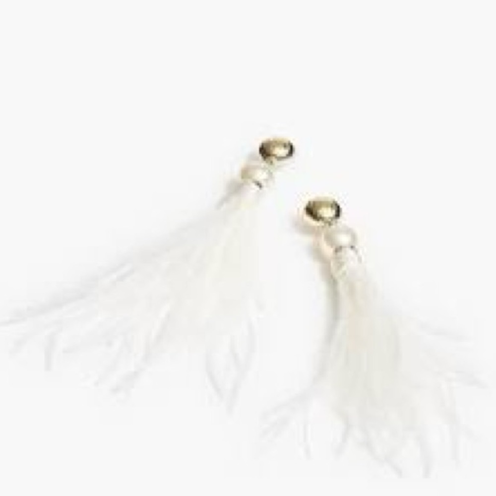 J. Crew Feather Earrings NWT - Picture 2 of 4